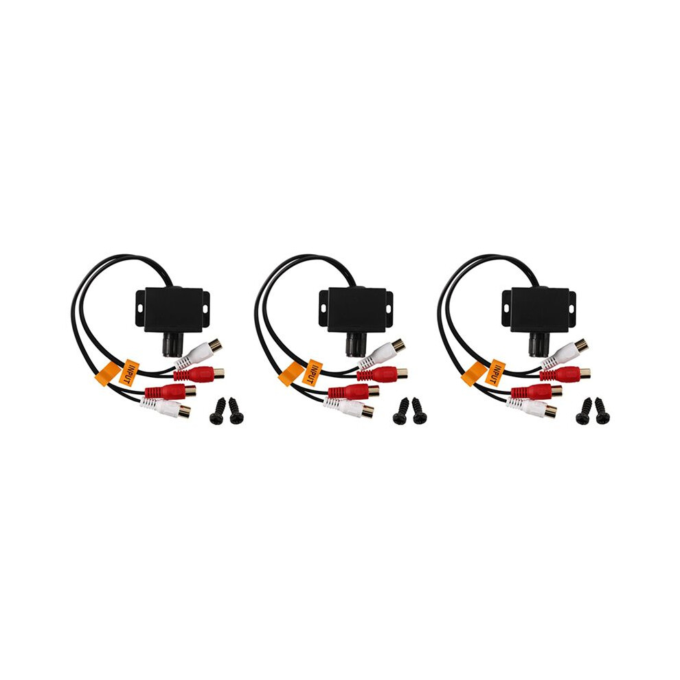3X Car Home Audio Amplifier Bass Rca Gain Level Volume Control Knob Lc-1 Black 6031416247943