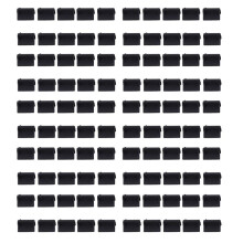 100 Pcs Silicone USB Port Plug Dustproof Plug Stopper Protection Cap Black