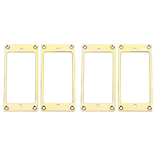 4 Pcs Metal Flat Humbucker Cover Guitar Pickup Frame Mounting Ring