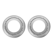 2pcs 12 Inch Round Shape Galvanized Turntable Rotating Swivel Plate Kitchen & Display Table Hardware