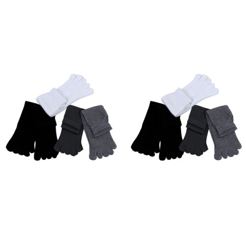 10 Pairs Men'S Five Seperate Finger Toe Socks Comfortable Cotton