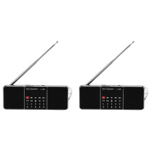 2X Portable Rechargeable Stereo L-288 Fm Radio Speaker Lcd Screen Support Tf Card Usb Disk Mp3 Music Player