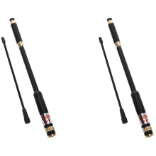 2X AL800 UHF UKW Teleskopische BNC-Antenne Hohe Qualitaet fuer Tragbar Zwei-Wege-Radio TK-208 TK-308 fuer Walkie-Talkie IC-V85