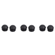 6 Tube Rond En Plastique de 25 mm de Diamètre Insère Des Bouchons D'Obturation Noirs