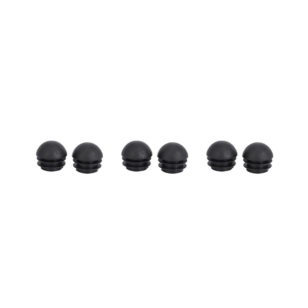 6 Pcs 25Mm Dia Plastic Round Tube Inserts End Blanking Caps Black 6032767137921