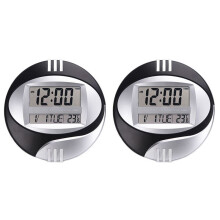 2X Display Digitale Della Temperatura Orologio da Parete Digitale Orologio LCD Moderno Calendario LED Staffa Orologio Silenzioso Decorazione Ufficio