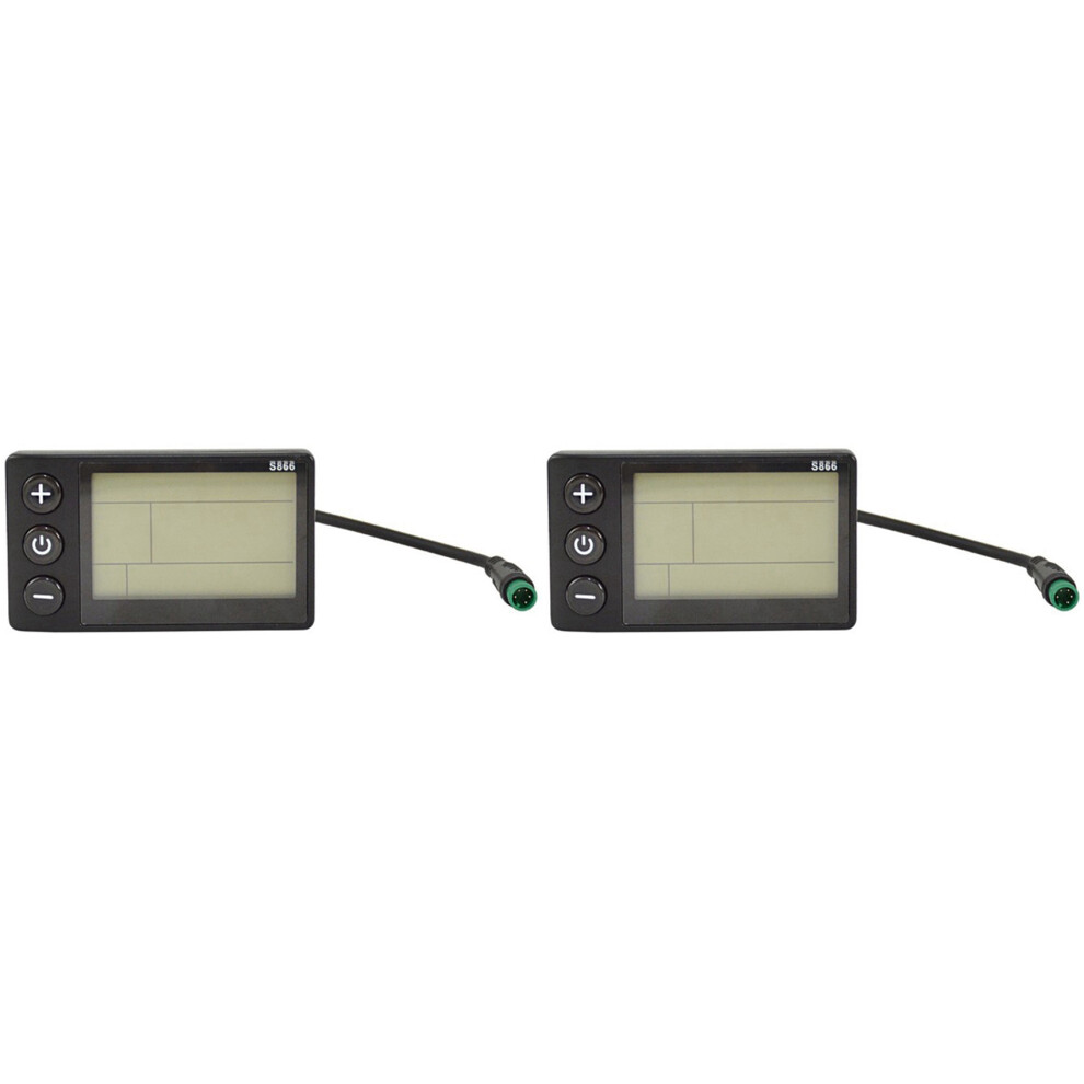 2X S866 Electric Bike Lcd Display E-Bike Electric Scooter Display Meter Control Panel With Waterproof Plug Light 6032519387611