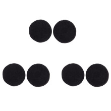 Foam Pad Ear Pad Cover for Headphone (Black, 50mm, Packet of 6 Pcs)