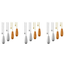 Catena Un Soffietto per Tiranti Un 12 Pezzi Catena per Tiranti Un Prolunga Nel Legno per Plafoniera Un Plafoniera (Colore Argento E Legno)