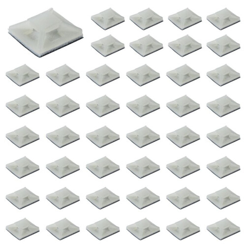 Self-Adhesive Plastic Wire Bundle Holder 3Mm Cable Tie Mount Base 200Pcs