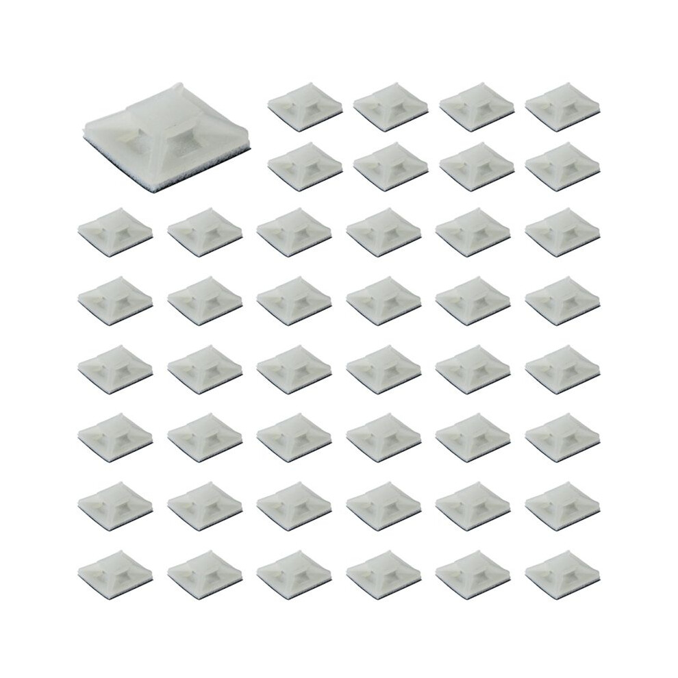 Self-Adhesive Plastic Wire Bundle Holder 3Mm Cable Tie Mount Base 200Pcs 4711707623015