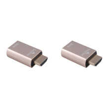 2X Suporte de Sinal de Tela de Bloqueio Compatível com  KVM HDMI2.0 Adaptador Virtual EDID DDC Dummy Plug para Emulador Compatível com