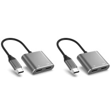 2X Adaptateur de Charge USB C Vers Lunettes AR, Type C, pour Lunettes AR AIR/2, Charge Rapide 100 W