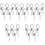 25Pcs Stainless Steel DIY Blank Keychains Silver Hanging Tags Durable 3