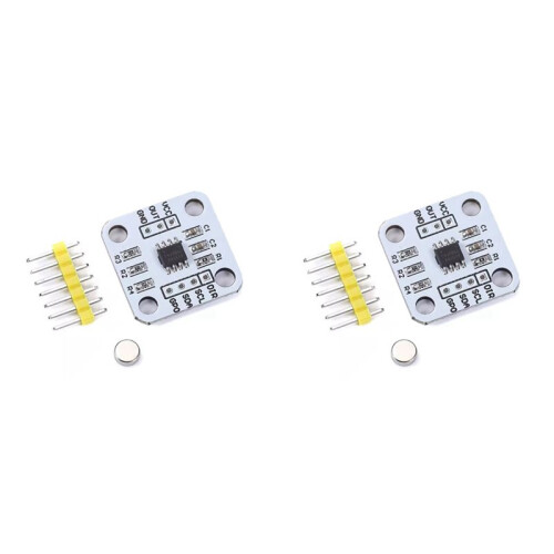 2X AS5600 Magnetic Encoder Magnetic Induction Angle Measurement Sensor Module 12bit High Precision with Magnet 1set