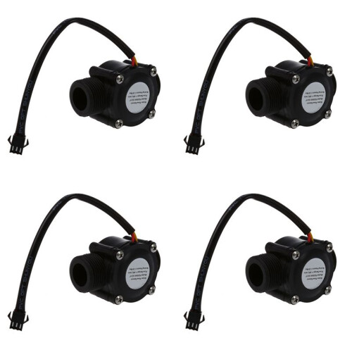 4X 1-60L/Min  5-24V Hall Effect Water Flow Sensor Counter Meter FS300A
