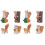 8Pièces Jouet Écureuil PVC Créatif Multicolore Mini Animal Forêt 2