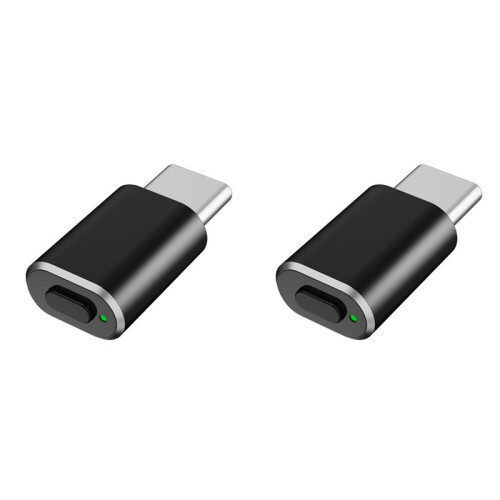 2X Type C Mouse Jiggler Undetectable Mouse Mover USB C Mouse Shaker Simulated Mouse Movement Black