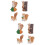 8Pièces Jouet Écureuil PVC Créatif Multicolore Mini Animal Forêt 7