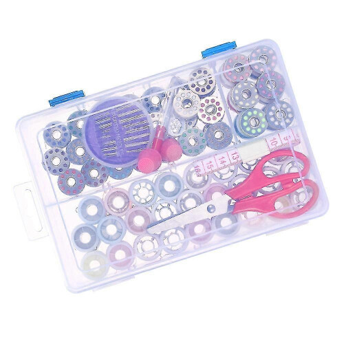 Mixed Colors 32 Thread Bobbins + 32 Thread Spools Sewing Supplies Kit