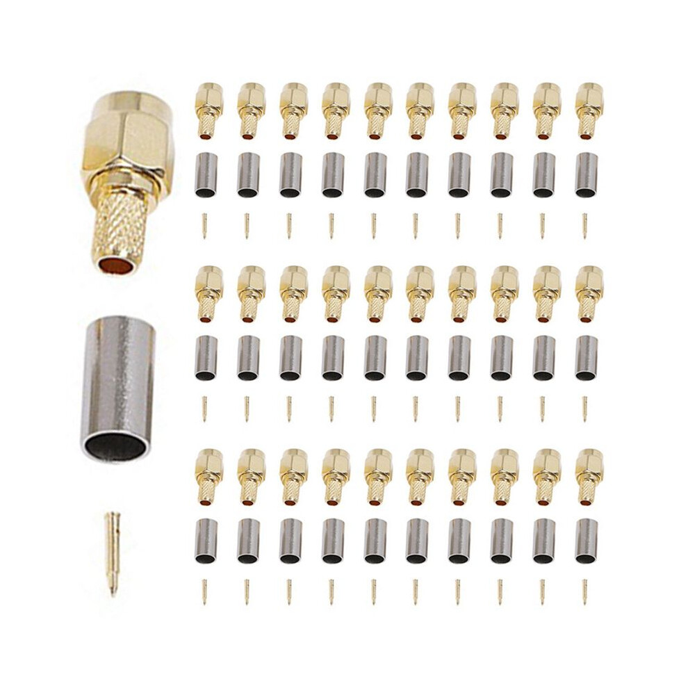 400Pcs Sma Male Plug Straight Crimp For Rg58 Connector Adapter 6033664534721