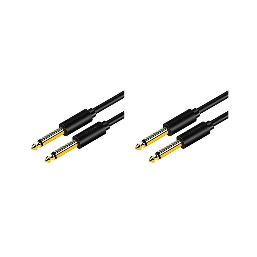 2Pcs 6.5Mm Jack Audio Cable Pvc 6.35 Jack Male To Male Aux Cable For Guitar Mixer Amplifier Bass 6.35Mm,0.5 Meter 6031513060681