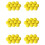 60Pcs Yellow Soft Elastic Indoor Practice PU 1