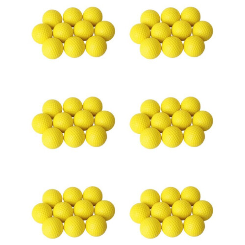 60Pcs Yellow Soft Elastic Indoor Practice PU