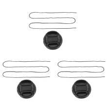 3X Univeral 49mm Center Pinch Front Lens Cap for DSLR Camera