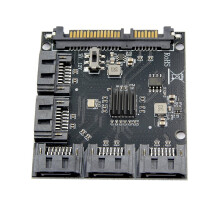For SATA3.0 Hard Drive Expansion Card JMB575 1SATA to 5SATA Hard Drive High-Speed Card for  Linux Windows7/8/10/11