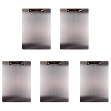 5X Metall Zwischenablage Ordner A4 Rostfreier Stahl Clip Board Rechnung Lagerung Ordner Schreiben Datei Board Menü Schiene für Unternehmen