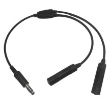 Dubbele Stekkers Helikopter Headset Converterkabel voor Luchtvaart Naar U174/U Connector Communicatiekabel Tweeweg Radiosysteem