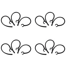 12 Pcs Handfree 5.5mm Hole Black Plastic Earhook for Earphone