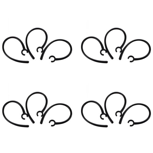 12 Pcs Handfree 5.5mm Hole Black Plastic Earhook for  Earphone