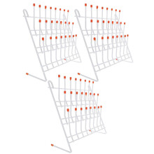 3X Lab Drying Rack 24 Pegs Lab Glassware Rack Wire Glassware Drying Rack Wall Mount/Freestanding Lab Glass Drying Rack