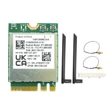 RTL8852BE Draadloze Kaart met Externe Antenne AX1800 WIFI6 WLAN met Afdekplaat 802.11ax BT5.2 Dual-Band 2.4G+5G WLAN