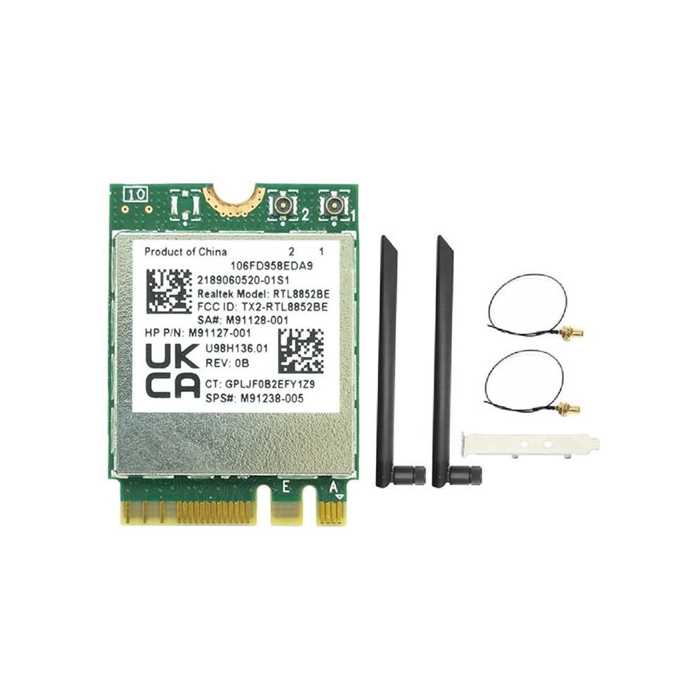Rtl8852be Wireless Card With External Antenna Ax1800 Wifi6 Wlan With Baffle Plate 802.11Ax Bt5.2 Dual-Band 2.4G+5G Wlan 6034191762144