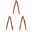 3Pcs Exquisite Light Brown Shoulder Bag Replacement Straps for Travel 2