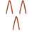 3Pcs Exquisite Light Brown Shoulder Bag Replacement Straps for Travel 3