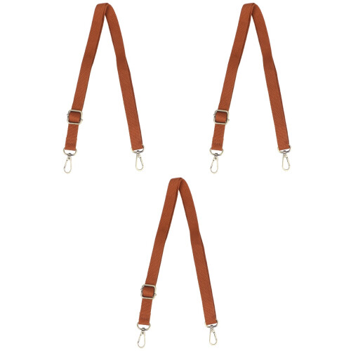 3Pcs Exquisite Light Brown Shoulder Bag Replacement Straps for Travel 2