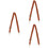 3Pcs Exquisite Light Brown Shoulder Bag Replacement Straps for Travel 6