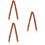 3Pcs Exquisite Light Brown Shoulder Bag Replacement Straps for Travel 7