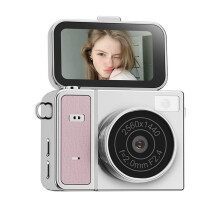 S162 Caméra Porte-Clés pour Pouce, Écran Rabattable de 1,47 Pouce, Caméra D'Action 2K Style Rétro, Caméscope Très Petit Rose