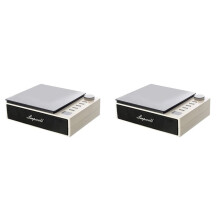 2X Reprodutor de CD Portátil Alto-Falantes  Sem Fio Rádio FM Walkman Reprodutor de Álbum de Música Home Máquina de CD Inglês AB Repetidor
