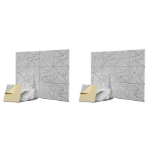 24Er-Pack Akustikplatten mit Selbstklebenden, 12 x 12 x 0,4 Zoll Schalldichten Schaumstoffplatten, Schallplatten mit Hoher Dichte, Silbergrau