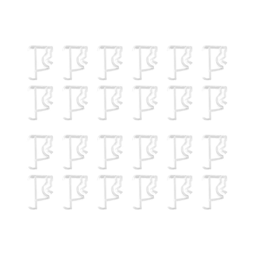 2 Inch Clear Blind Clips For Valance, Hidden Valance Clips For Wood Or Faux Wood Horizontal Blinds Valance (24 Pieces) 6032476646448