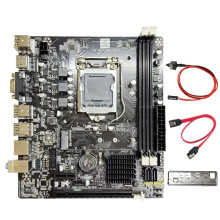 H61 Computer Motherboard Kit LGA1155 -Compatible 2xDDR3 Slots 6XUSB Supports G1610 1620 1630 G2030 CPU