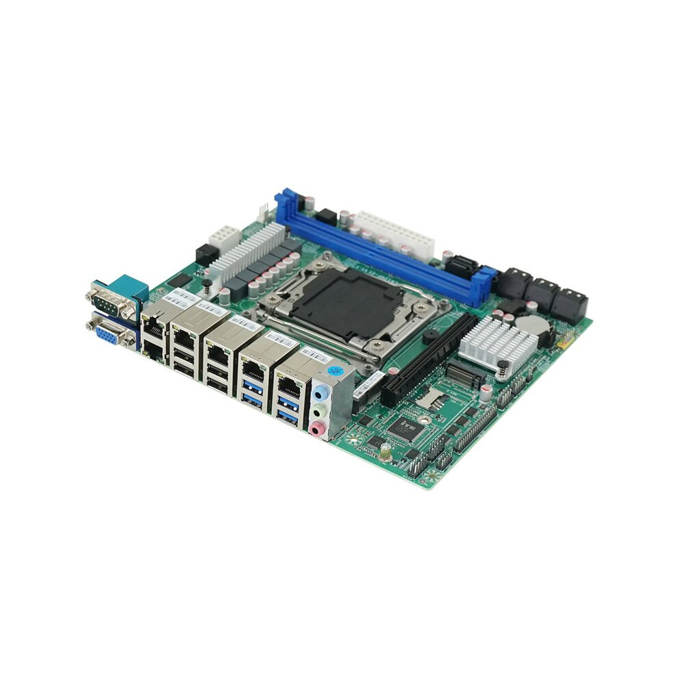 Photos - Other Components BKHD C612 10 Bay NAS ITX E5-2600 V3/V4 Haswell-EP Broadwell-EP C612 6Lan Motherboard for Soft Router E5 X99 Server