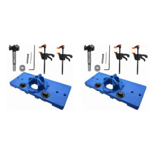 2 Pcs 35mm Concealed Hinge Drilling Hinge Hole Saw Jig Drilling Guide Locator Hole Opener Cabinets Woodworking Tool Set