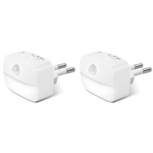 2X LED Night Light in Motion Sensor Light Wall Lamp for Home Aisle WC Hallway Stair Bedroom Night Lamp EU Plug